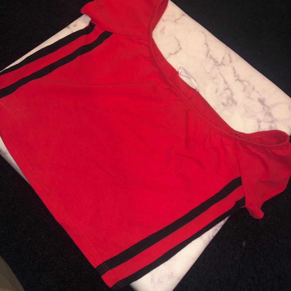 Red crop top